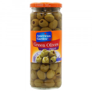 American Garden Green Olives Pitted 450 gm