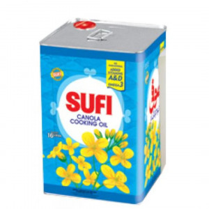 Sufi Canola Oil Tin 16 Litre 16 ltr